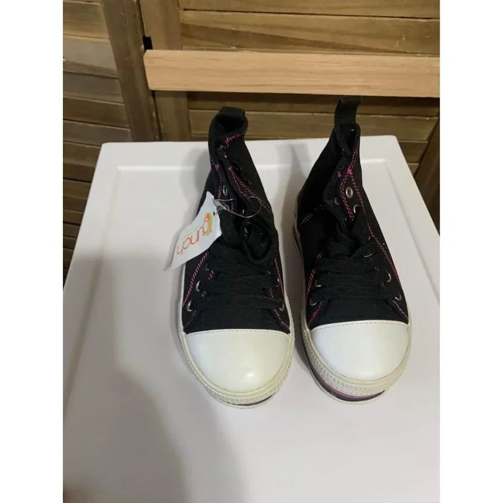 NWT Launch Retro 90s Style High Top Sneakers Girls Size 1 E3